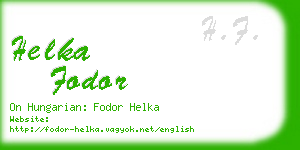 helka fodor business card